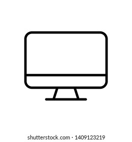 Monitor icon vector on white background