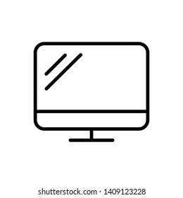 Monitor icon vector on white background