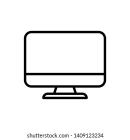 Monitor icon vector on white background
