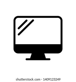 Monitor icon vector on white background