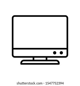 Monitor icon vector on white background