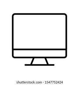 Monitor icon vector on white background