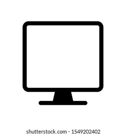 Monitor icon vector on white background
