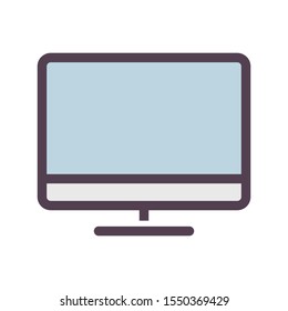 Monitor icon vector on white background