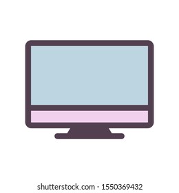 Monitor icon vector on white background