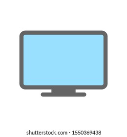 Monitor icon vector on white background
