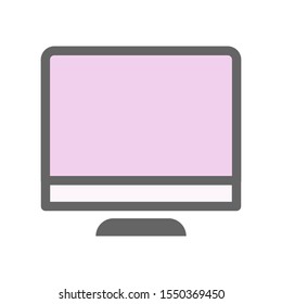 Monitor icon vector on white background