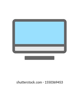 Monitor icon vector on white background