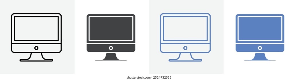 monitor icon vector set use for web