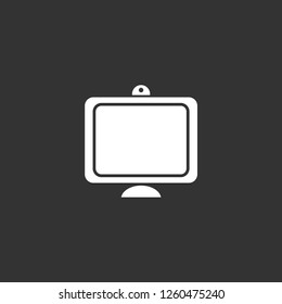 monitor icon vector. monitor sign on black background. monitor icon for web and app