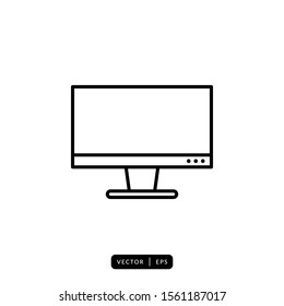 Monitor Icon Vector - Sign or Symbol