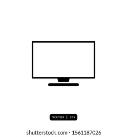 Monitor Icon Vector - Sign or Symbol