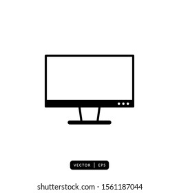 Monitor Icon Vector - Sign or Symbol