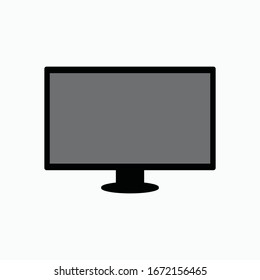 símbolo de símbolo del vector de monitor aislado