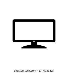 Símbolo y signo del vector del icono del monitor