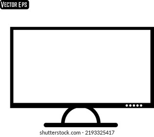 Monitor de vectores de iconos - Firmar o símbolo en fondo blanco..eps

