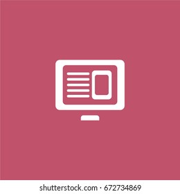 monitor icon. vector sign symbol on white background