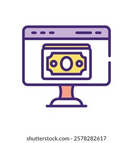 Monitor icon vector stock illustration