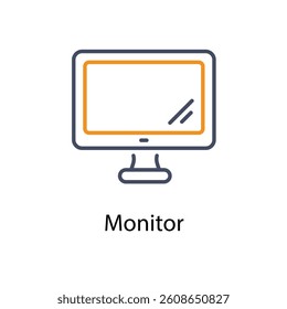 Monitor icon vector stock illustration