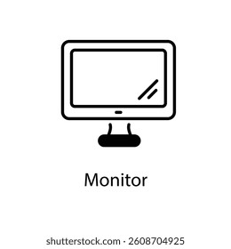 Monitor icon vector stock illustration