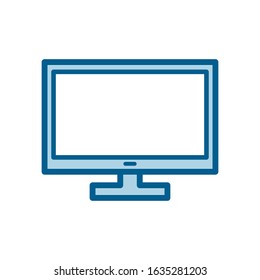 Monitor icon vector style design template