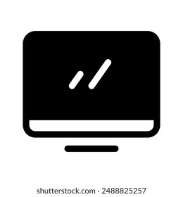 Monitor Icon Vector Symbol Design Illustration