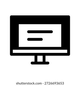 Ilustración de diseño de símbolo de Vector de icono de monitor