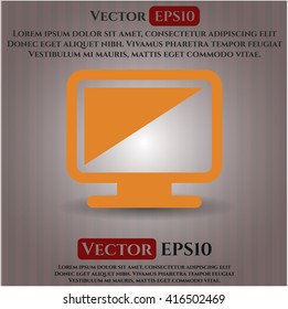 monitor icon vector symbol flat eps jpg app web concept website
