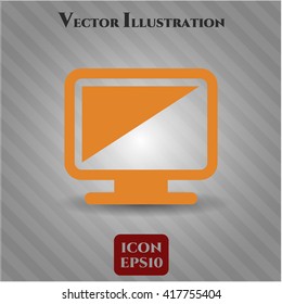 monitor icon vector symbol flat eps jpg app web concept website