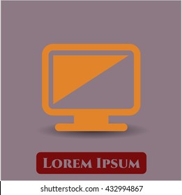 monitor icon vector symbol flat eps jpg app web concept website