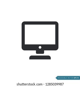 monitor icon vector template Illustration Design