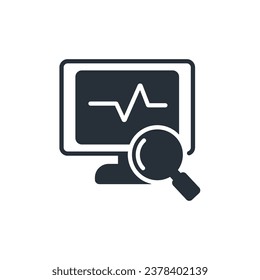 icono de monitor. vector.Curso editable.Signo de estilo lineal para uso de diseño web,logotipo.Ilustración de símbolo.