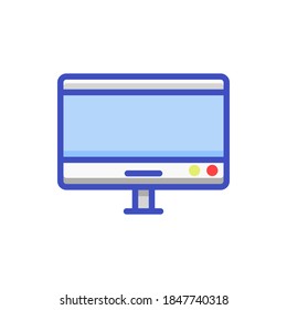 a monitor icon in a very simple design