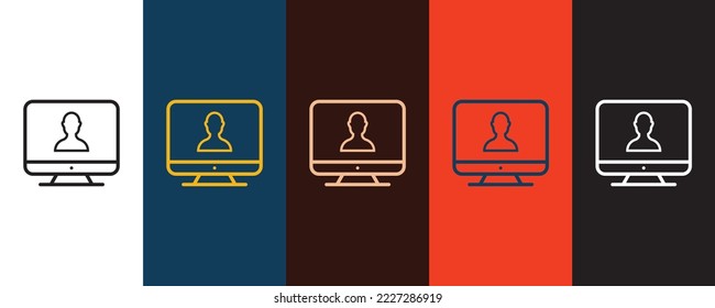 Monitor icon for web and mobile