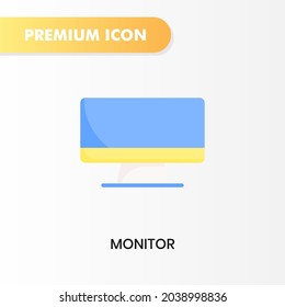 monitor icon for your website design, logo, app, UI. Vector graphics illustration and editable stroke. monitor icon flat design.