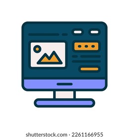 Monitorsymbol für Ihre Website, Ihr Mobilgerät, Ihre Präsentation und Ihr Logo-Design.