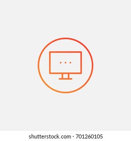 Monitor icon.gradient illustration isolated vector sign symbol