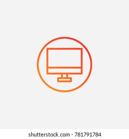Monitor icon.gradient illustration isolated vector sign symbol