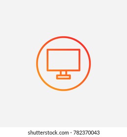 Monitor icon.gradient illustration isolated vector sign symbol
