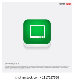 Monitor iconGreen Web Button - Free vector icon