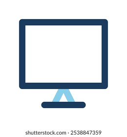 Monitor icons. Color lines are suitable for various interfaces, can be for websites, UI and mobile apps.