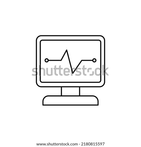 Monitor ICU icon suitable for application, web, or other