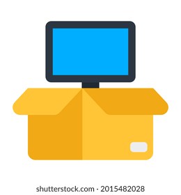 Überwachen in der Faltschachtel, Symbol des Online-Pakets
