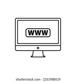 monitor - internet icon vector