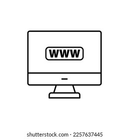 monitor - internet icon vector