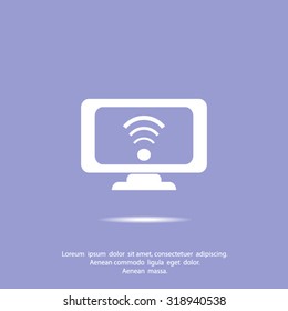 Monitor with Internet vector icon