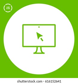 monitor isolated minimal icon. computer graph line vector icon for websites and mobile minimalistic flat design.