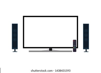 monitor isolated on white - Vector