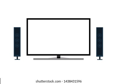 monitor isolated on white - Vector