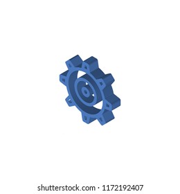 Monitor isometric left top view 3D icon